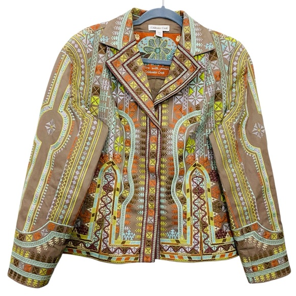 Coldwater Creek Multicolor Embroidered Blazer gorgeous embroidery - Picture 2 of 12